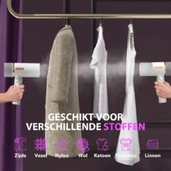 Bee's Kledingstomer - Handstomer - Stomer Kleding - Steamer - Stoomreiniger - Stoomstrijkijzer - 30 G/min - 250ML - 1600W - Snel Opgewarmd - Wit -Leifheit Store 1200x1200 2395