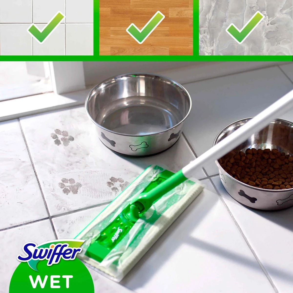 Swiffer Vloerdoekjes Vochtig 24 Doekjes (2x12) 4 Swiffer Vloerdoekjes Vochtig 24 Doekjes (2x12) - Afbeelding 4