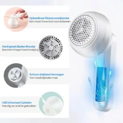 Revo Goods Elektrische Pluizenverwijderaar - Geschikt Voor Kleding En Meubels - Pluisjes - Oplaadbaar Pluizentondeuse - 9 Revo Goods Elektrische Pluizenverwijderaar - Geschikt Voor Kleding En Meubels - Pluisjes - Oplaadbaar Pluizentondeuse - -Leifheit Store 1200x1200 2419