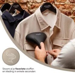 STEAMR - Krachtige Luxe Kledingstomer - Handstomer - Zwart -Leifheit Store 1200x1200 2465