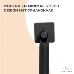 Mellira - Vloerwisser - Vloertrekker Met Steel - Watertrekker Voor Douche - Douchewisser Badkamer - Inclusief Ophanghaak - RVS - Zwart (kerstcadeau Met Verpakking) -Leifheit Store 1200x1200 252
