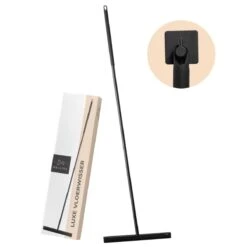 Mellira - Vloerwisser - Vloertrekker Met Steel - Watertrekker Voor Douche - Douchewisser Badkamer - Inclusief Ophanghaak - RVS - Zwart (kerstcadeau Met Verpakking) -Leifheit Store 1200x1200 255