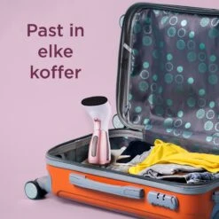 Luxe Kledingstomer - Handstomer - Handstoomreiniger - Stoomstrijkijzer - Stomer Kleding - Voor Op Reis - Roze -Leifheit Store 1200x1200 2576