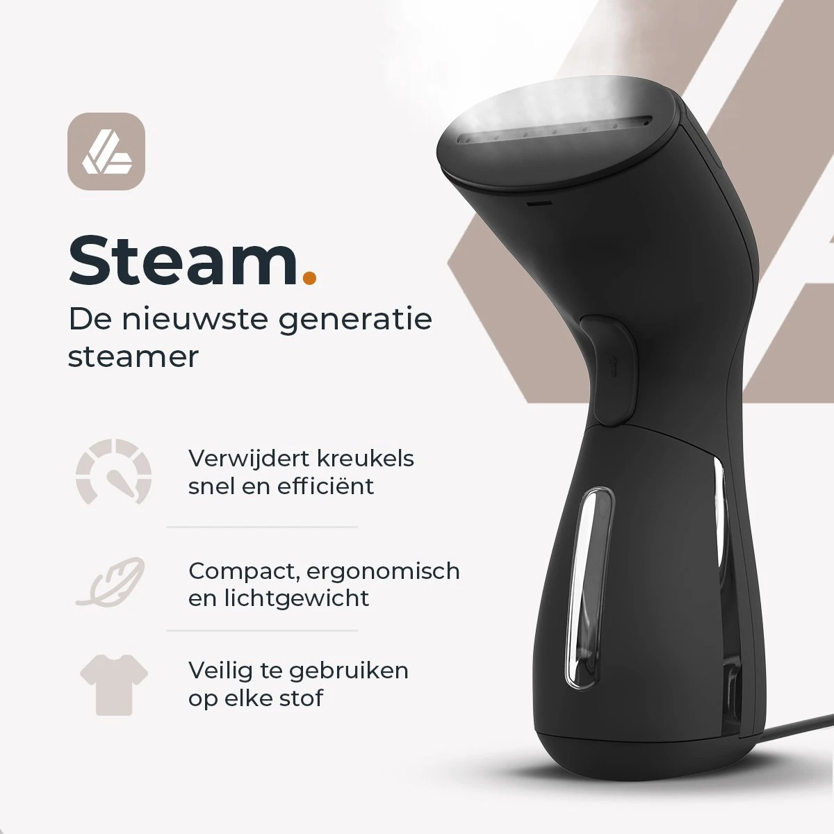 Attic Lux Krachtige Kledingstomer - Handstomer - Professioneel - Compact- Warmt Snel Op - Inclusief Opzetborstel - Zwart 2 Attic Lux Krachtige Kledingstomer - Handstomer - Professioneel - Compact- Warmt Snel Op - Inclusief Opzetborstel - Zwart - Afbeelding 2