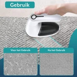 Merkloos Elektrische Pluizenverwijderaar - Draadloos - 2 Extra Opzetstukken - Wit - Ontpluizer - USB - Pluizentondeuse - Textiel En Wol - Inclusief Opbergtas -Leifheit Store 1200x1200 2586