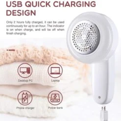 IBright Elektrische Pluizenverwijderaar - Ontpluizer - Draadloos - Oplaadbaar Met USB - Lichtgewicht - Incl. 2 Extra Opzetstukken - Wit -Leifheit Store 1200x1200 2613