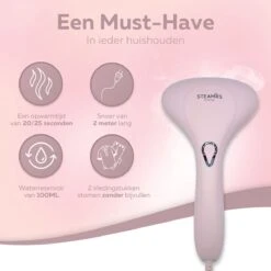 STEAMR - Krachtige Luxe Kledingstomer - Handstomer - Roze -Leifheit Store 1200x1200 2618