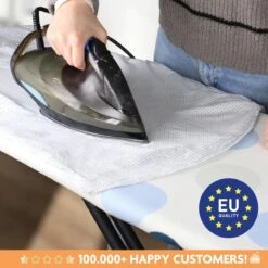 Laundryspecialist 3 Laagse COMFORT Strijkplankhoes - Optimaal Strijkcomfort En Stoomdoorlatend - Maat S/M Voor Een Breedte Van 30 Tot 43 Cm En Een Lengte Van 100 Tot 126 Cm -Leifheit Store 1200x1200 2634