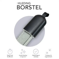 STEAMRS - Herbruikbare Luxe Kledingborstel - Pluizenverwijderaar - Zwart -Leifheit Store 1200x1200 2661