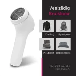 Merkloos Elektrische Pluizenverwijderaar – Ontpluizer – Ontpiller - USB Oplaadbaar – Krachtige Batterij – Extra Grote Scheerkop – Voor Bed/bank/kleding - 3x Opzetstuk – Wit -Leifheit Store 1200x1200 2694