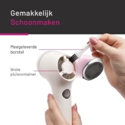Merkloos Elektrische Pluizenverwijderaar – Ontpluizer – Ontpiller - USB Oplaadbaar – Krachtige Batterij – Extra Grote Scheerkop – Voor Bed/bank/kleding - 3x Opzetstuk – Wit -Leifheit Store 1200x1200 2701