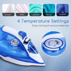 Aigostar Smooth 31RSN - Stoomstrijkijzer - 2400W - Blauw/Wit -Leifheit Store 1200x1200 2703