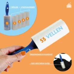 LaundrySpecialist Kledingroller - Incl. 4 Navullingen - Pluizenroller Met Ergonomische Handgreep -Leifheit Store 1200x1200 2721