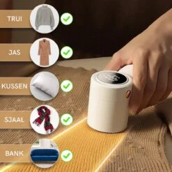 Undicat Pluizenverwijderaar – Oplaadbaar-Draadloss- Extra Borstelset– Kledingontpluizer – Sterk Zuigsysteem – Pluisverwijderaar -Wit– Draagbare Lint Remover– Digitale Power Scherm-3 Standen- -Leifheit Store 1200x1200 2730
