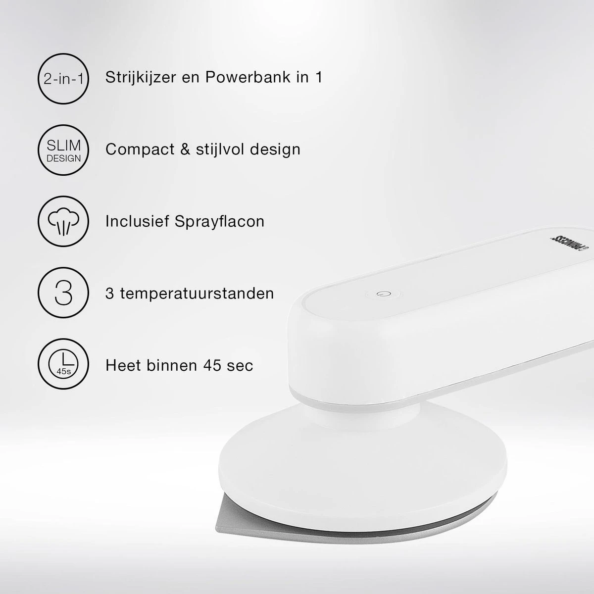 Princess 328000 Iron & Travel – Draadloos – Reisstrijkijzer - Strijkijzer En Powerbank In 1 14 Princess 328000 Iron & Travel – Draadloos – Reisstrijkijzer - Strijkijzer En Powerbank In 1 - Afbeelding 14