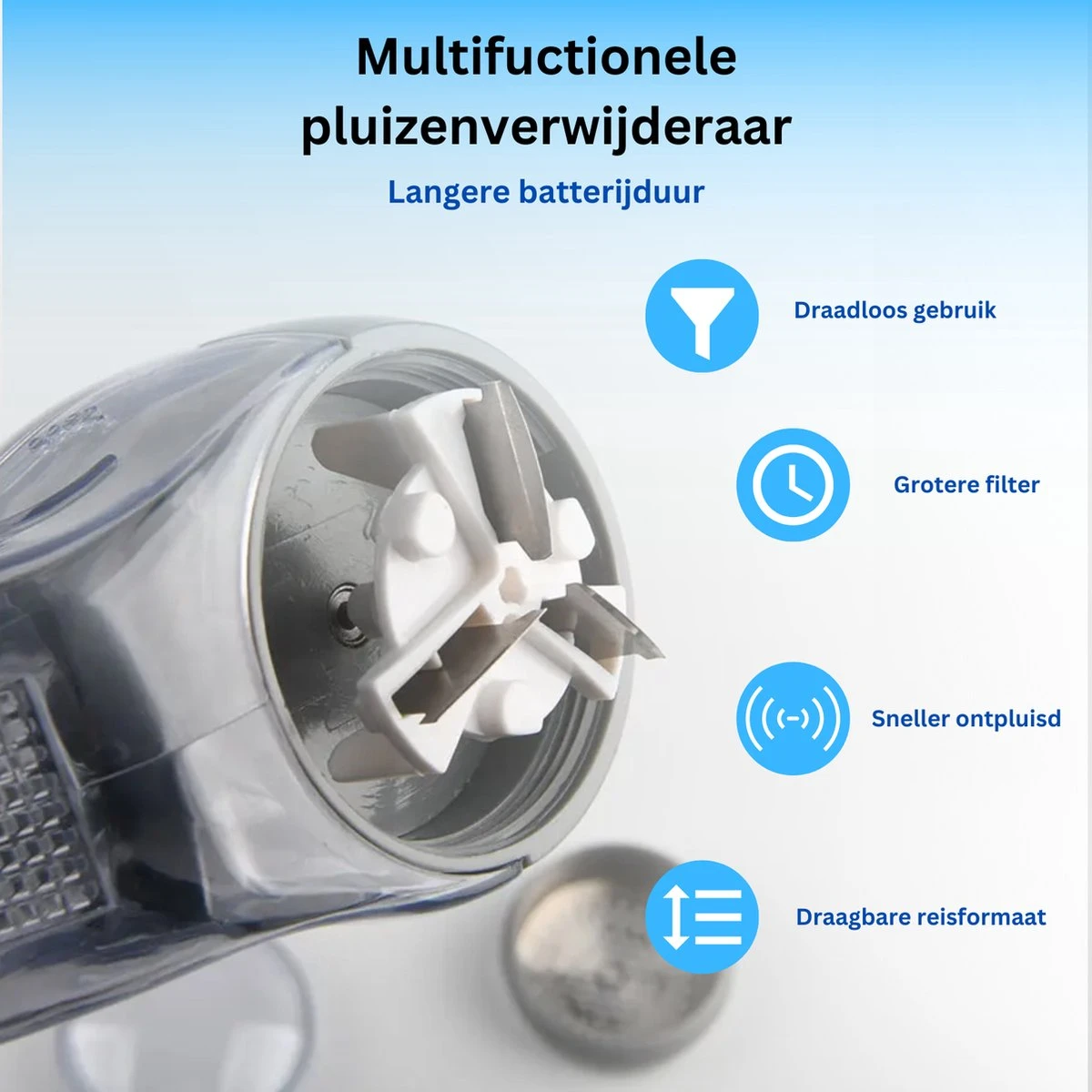 - Elektrische Pluizenverwijderaar - Lint Remover - Pluizendief - Ontpluizer - Pluizentondeuse 2 - Elektrische Pluizenverwijderaar - Lint Remover - Pluizendief - Ontpluizer - Pluizentondeuse - Afbeelding 2