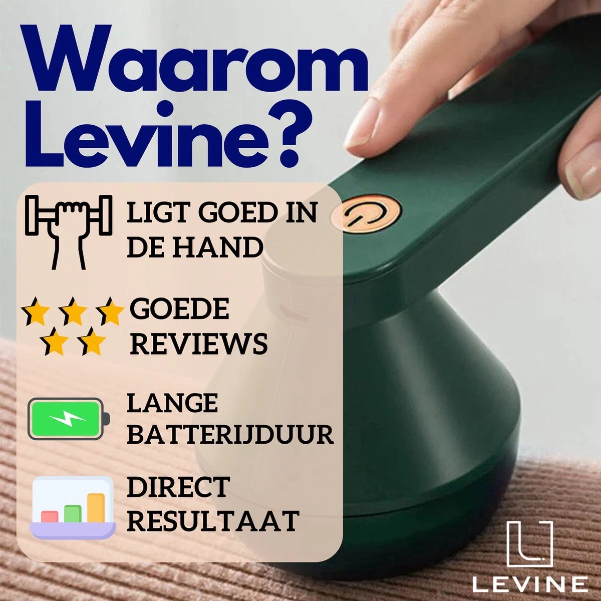 V2 Levine Pluizenverwijderaar - Pluizentondeuse - Ontpluizer - Premium Lint Remover - Elektrisch - Oplaadbaar - Inclusief Oplader 6 V2 Levine Pluizenverwijderaar - Pluizentondeuse - Ontpluizer - Premium Lint Remover - Elektrisch - Oplaadbaar - Inclusief Oplader - Afbeelding 6