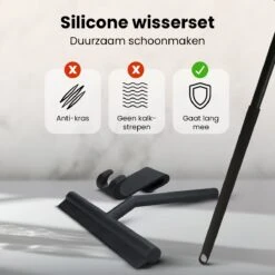 NovaQ® Vloerwisser Met Steel - Vloertrekker Met Steel - Douchewisser Zwart - Raamwisser Douche - Badkamer Trekker - Vloerwisser Zwart 2 In 1 Set Inclusief Ophanghaken 12 NovaQ® Vloerwisser Met Steel - Vloertrekker Met Steel - Douchewisser Zwart - Raamwisser Douche - Badkamer Trekker - Vloerwisser Zwart 2 In 1 Set Inclusief Ophanghaken -Leifheit Store 1200x1200 281