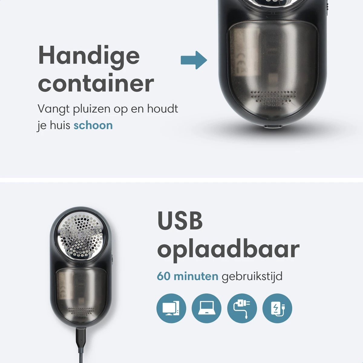 Lifeproducts Oplaadbare Pluizenverwijderaar - Elektrische Kledingontpluizer Met Antistatische Pluizenborstel - Oplaadbaar - Pluizendief Inclusief 3 Extra Mesjes - Zwart 4 Lifeproducts Oplaadbare Pluizenverwijderaar - Elektrische Kledingontpluizer Met Antistatische Pluizenborstel - Oplaadbaar - Pluizendief Inclusief 3 Extra Mesjes - Zwart - Afbeelding 4