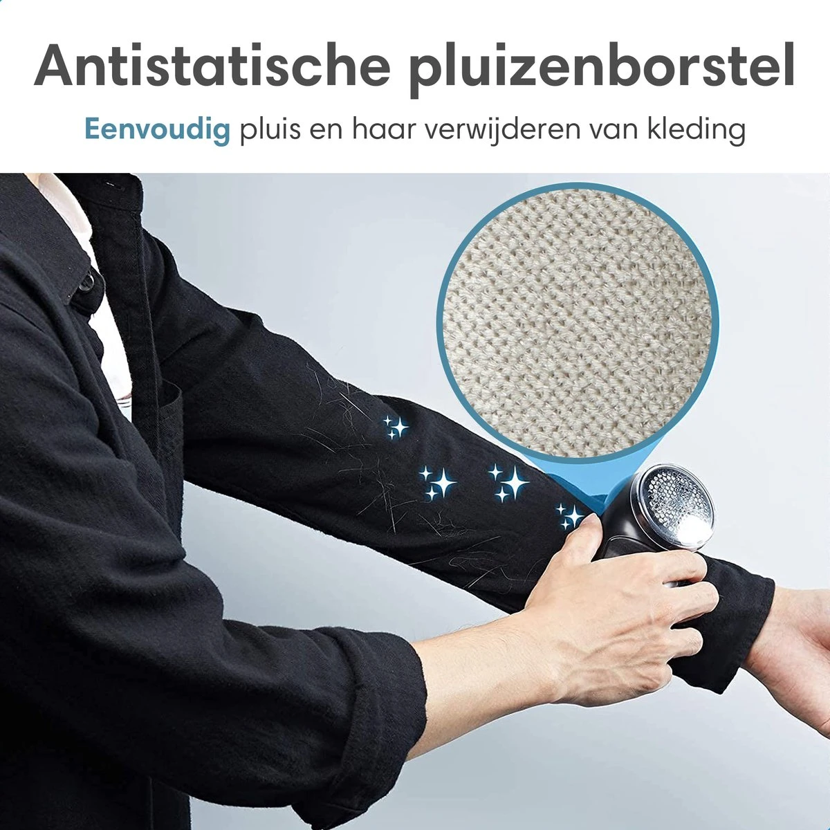 Lifeproducts Oplaadbare Pluizenverwijderaar - Elektrische Kledingontpluizer Met Antistatische Pluizenborstel - Oplaadbaar - Pluizendief Inclusief 3 Extra Mesjes - Zwart 9 Lifeproducts Oplaadbare Pluizenverwijderaar - Elektrische Kledingontpluizer Met Antistatische Pluizenborstel - Oplaadbaar - Pluizendief Inclusief 3 Extra Mesjes - Zwart - Afbeelding 9