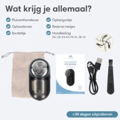 Lifeproducts Oplaadbare Pluizenverwijderaar - Elektrische Kledingontpluizer Met Antistatische Pluizenborstel - Oplaadbaar - Pluizendief Inclusief 3 Extra Mesjes - Zwart 19 Lifeproducts Oplaadbare Pluizenverwijderaar - Elektrische Kledingontpluizer Met Antistatische Pluizenborstel - Oplaadbaar - Pluizendief Inclusief 3 Extra Mesjes - Zwart -Leifheit Store 1200x1200 2825