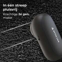 Attic Lux 2-in-1 Pluizenverwijderaar – Kledingborstel – Ontpluizer – Ontpiller – Draadloos – Elektrisch – Kleding/Meubels/Beddengoed - Zwart -Leifheit Store 1200x1200 2839