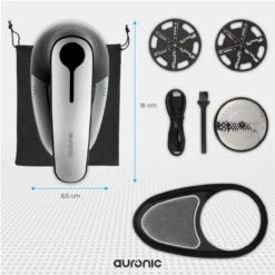 Auronic Elektrische Pluizenverwijderaar - Draadloos - 2 Extra Opzetstukken - Zwart -Leifheit Store 1200x1200 2867