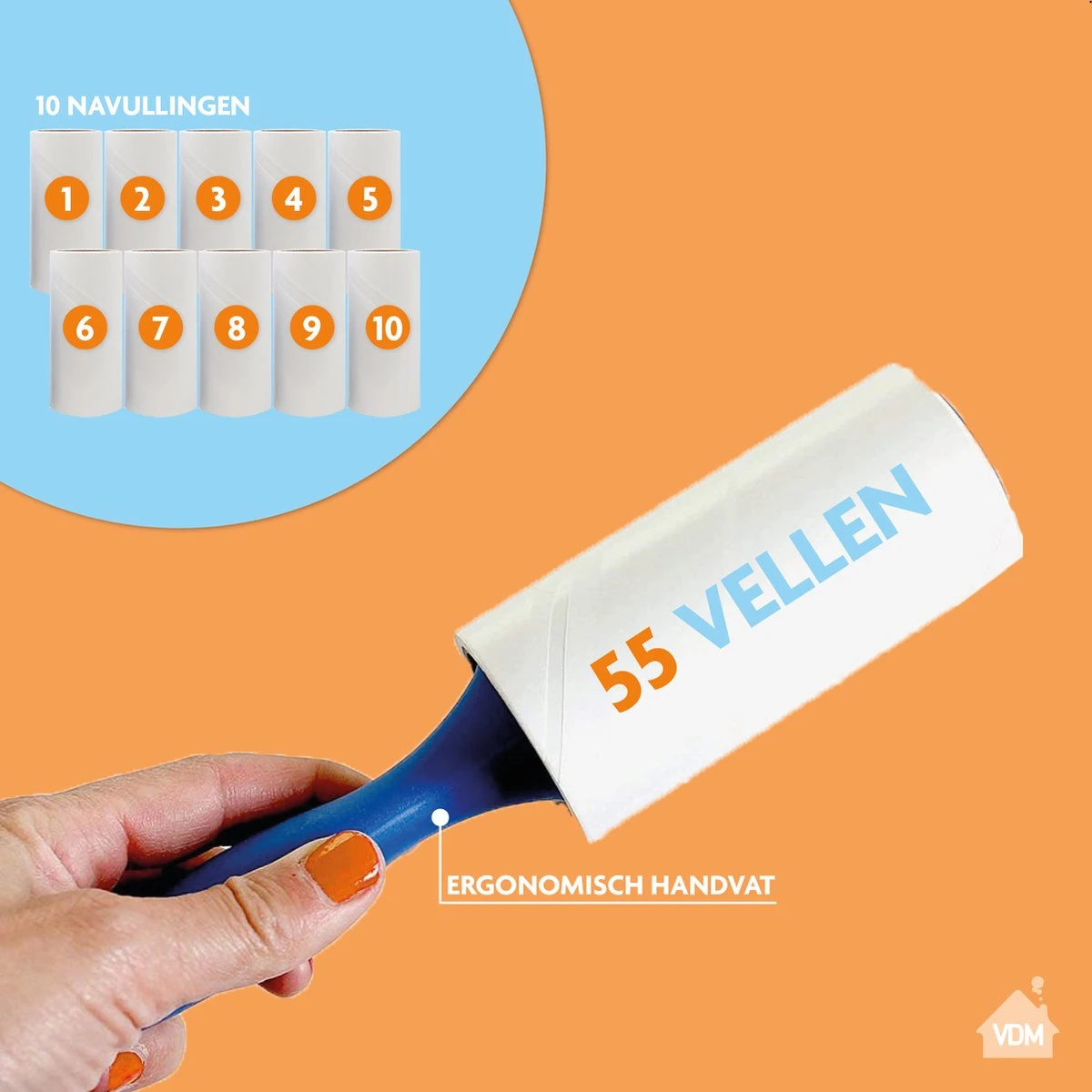 Laundryspecialist Navulset Voor Pluizenrollers – 10 Stuks - 550 Kleefvellen - Past Op Alle Merken Pluizenrollers 6 Laundryspecialist Navulset Voor Pluizenrollers – 10 Stuks - 550 Kleefvellen - Past Op Alle Merken Pluizenrollers - Afbeelding 6