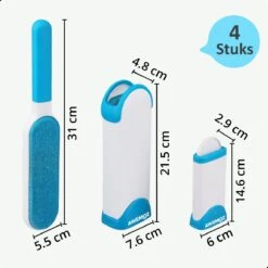 AWEMOZ Pluizenverwijderaar 4 Stuks - Pluizenborstel - Ontpluizer - Kledingroller – Pluizenroller - Kleefroller - Kledingborstel -Leifheit Store 1200x1200 2884