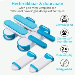 AWEMOZ Pluizenverwijderaar 4 Stuks - Pluizenborstel - Ontpluizer - Kledingroller – Pluizenroller - Kleefroller - Kledingborstel -Leifheit Store 1200x1200 2885