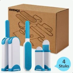 AWEMOZ Pluizenverwijderaar 4 Stuks - Pluizenborstel - Ontpluizer - Kledingroller – Pluizenroller - Kleefroller - Kledingborstel -Leifheit Store 1200x1200 2886
