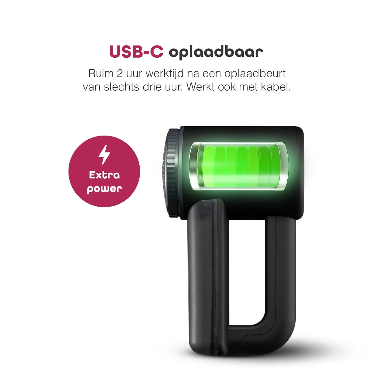 Iqonic Elektrische Pluizenverwijderaar - Oplaadbaar - Ontpluizer - Pluizentondeuse - Zwart 4 Iqonic Elektrische Pluizenverwijderaar - Oplaadbaar - Ontpluizer - Pluizentondeuse - Zwart - Afbeelding 4