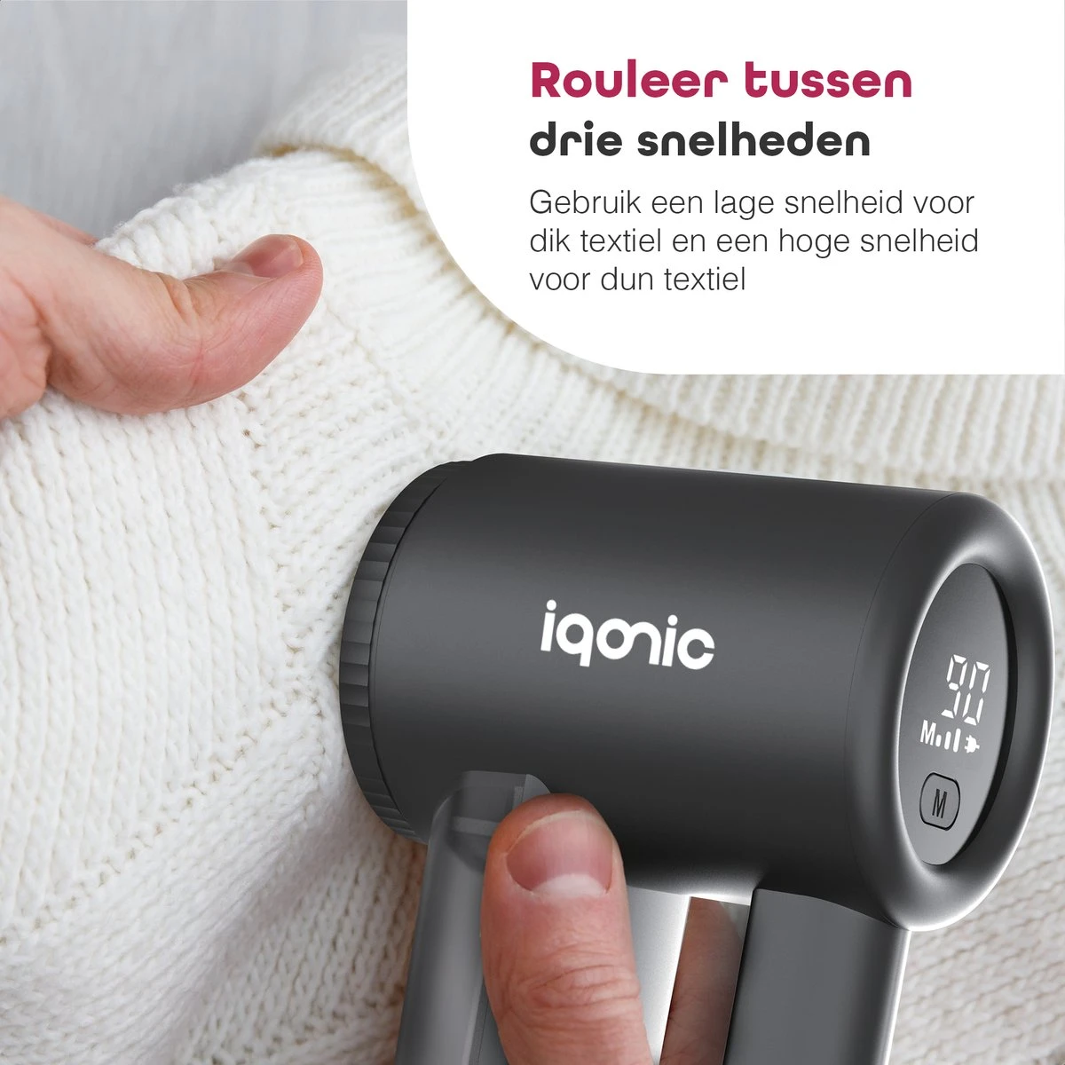 Iqonic Elektrische Pluizenverwijderaar - Oplaadbaar - Ontpluizer - Pluizentondeuse - Zwart 7 Iqonic Elektrische Pluizenverwijderaar - Oplaadbaar - Ontpluizer - Pluizentondeuse - Zwart - Afbeelding 7