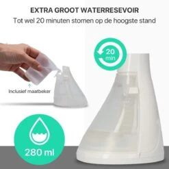 Ziggy Kledingstomer En Reiniger Voor Thuis En Op Reis - Stoomreiniger Voor Kleding/Textiel/Stoffen - Kleine Hand Stomer - Stoom Apparaat - Steamer - 280 ML - Wit -Leifheit Store 1200x1200 2941