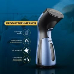 Ample Kledingstomer - Stoomstrijkijzer - Stoomreiniger - Handstomer Kleding - Stomer Kleding - Stoomapparaat Kleding - Kleding Stomer - Blauw -Leifheit Store 1200x1200 2961