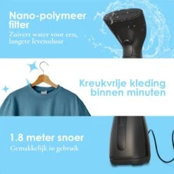 Luxe Kledingstomer - Handstomer - Handstoomreiniger - Stoomstrijkijzer - Stomer Kleding - Voor Op Reis - Zwart 16 Luxe Kledingstomer - Handstomer - Handstoomreiniger - Stoomstrijkijzer - Stomer Kleding - Voor Op Reis - Zwart -Leifheit Store 1200x1200 2975