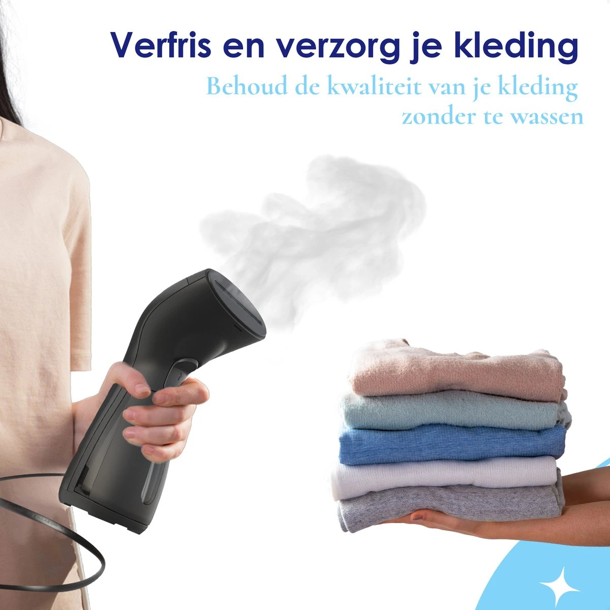 Luxe Kledingstomer - Handstomer - Handstoomreiniger - Stoomstrijkijzer - Stomer Kleding - Voor Op Reis - Zwart 10 Luxe Kledingstomer - Handstomer - Handstoomreiniger - Stoomstrijkijzer - Stomer Kleding - Voor Op Reis - Zwart - Afbeelding 10