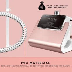 Niceey Kledingstomer - Incl. Strijkplank - Met 6 Standen - Krachtig Stomen - Steamer - 1800Watt - 2,5L Watercapaciteit - Wit/Roze -Leifheit Store 1200x1200 2989