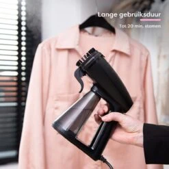 Fineza Kledingstomer – Handstomer – Stoomreiniger – Stoomapparaat Kleding - Stomer Kleding – Incl. Opzetborstel - Zwart -Leifheit Store 1200x1200 2992