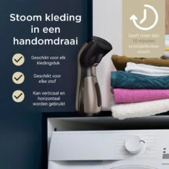 Luxe Kledingstomer - Handstomer - Handstoomreiniger - Stoomstrijkijzer - Stomer Kleding - Voor Op Reis - Goud -Leifheit Store 1200x1200 3000