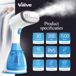 VAIVE Kledingstomer - Handstomer - Steamer - Kleding Stomer - Stoomapparaat - Kledingstomers -Leifheit Store 1200x1200 3015