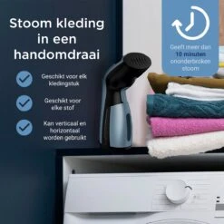 Luxe Kledingstomer - Handstomer - Handstoomreiniger - Stoomstrijkijzer - Stomer Kleding - Voor Op Reis - Blauw -Leifheit Store 1200x1200 3017