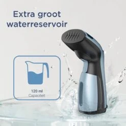 Luxe Kledingstomer - Handstomer - Handstoomreiniger - Stoomstrijkijzer - Stomer Kleding - Voor Op Reis - Blauw -Leifheit Store 1200x1200 3018