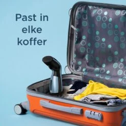 Luxe Kledingstomer - Handstomer - Handstoomreiniger - Stoomstrijkijzer - Stomer Kleding - Voor Op Reis - Blauw -Leifheit Store 1200x1200 3019
