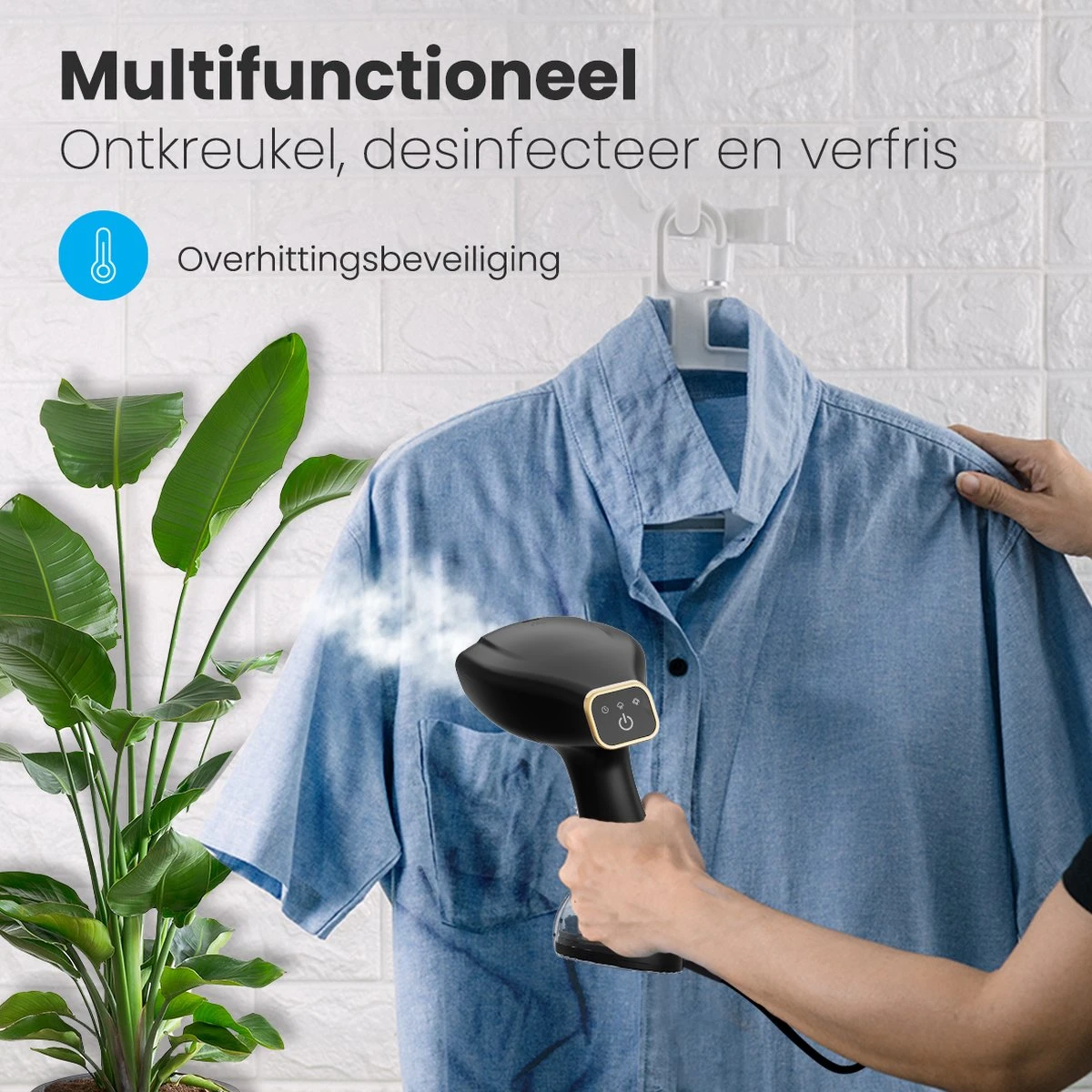 Auronic Kledingstomer - Handstomer Voor Kleding En Meubilair - 300ml - Zwart 4 Auronic Kledingstomer - Handstomer Voor Kleding En Meubilair - 300ml - Zwart - Afbeelding 4