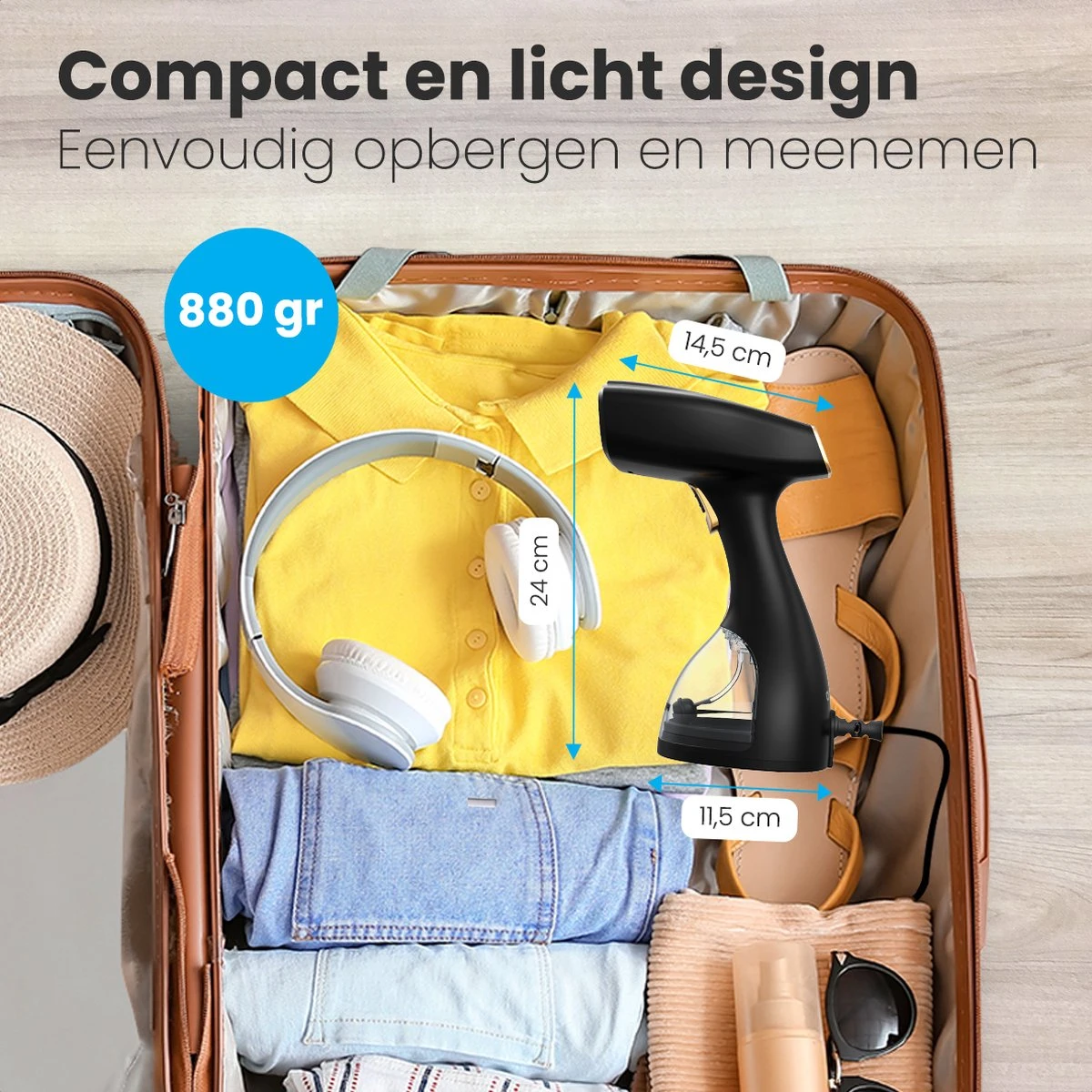 Auronic Kledingstomer - Handstomer Voor Kleding En Meubilair - 300ml - Zwart 5 Auronic Kledingstomer - Handstomer Voor Kleding En Meubilair - 300ml - Zwart - Afbeelding 5