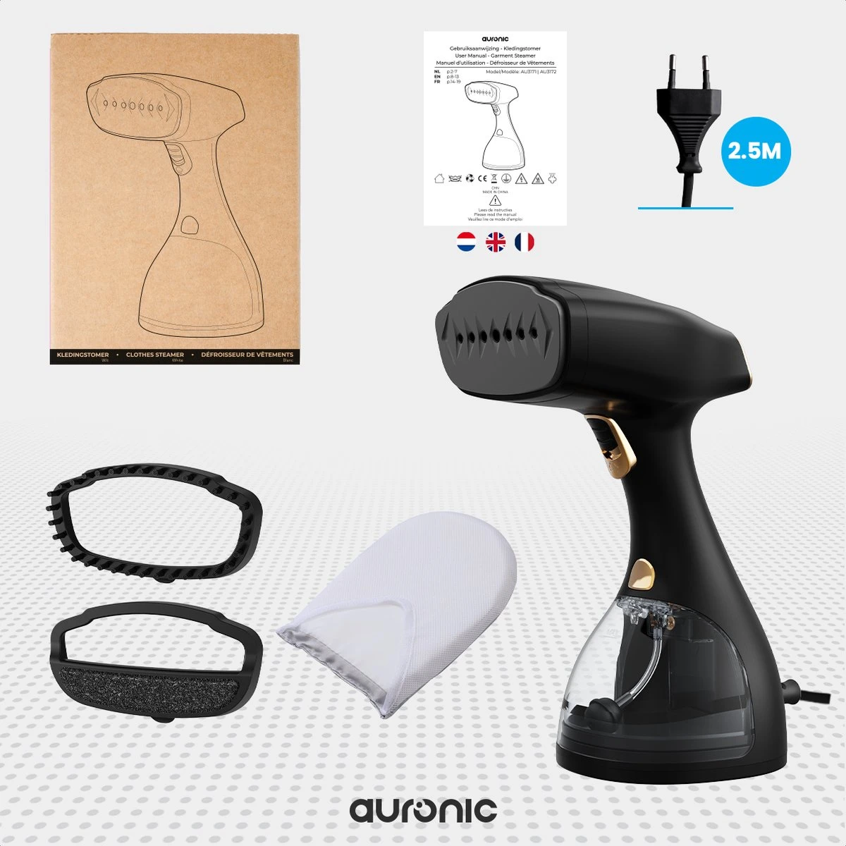 Auronic Kledingstomer - Handstomer Voor Kleding En Meubilair - 300ml - Zwart 6 Auronic Kledingstomer - Handstomer Voor Kleding En Meubilair - 300ml - Zwart - Afbeelding 6