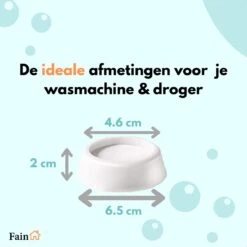 Fain - Trillingsdempers Wasmachine – Set Van 4 Stuks – Wit - Voetjes Wasmachine & Droger - Wasmachine Demper – Anti Trillings / Vibratie Dempers Pads – Antislip Rubber – Trillingsmat – Antislipmat - Extra Dik -Leifheit Store 1200x1200 3094