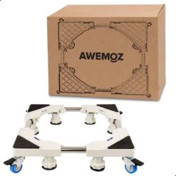 AWEMOZ Verstelbare Universele Wasmachine Verhoger 44x45cm Tot 64x66cm - Wasmachine Kast - Meubelroller - Meubelverplaatser - Meubeltransporter - Tot 400kg -Leifheit Store 1200x1200 3118