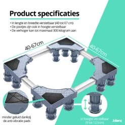 Jokenz® Wasmachine Verhoger 12 Poten - Wasmachine Ombouw Kast - Anti-vibratie - Verstelbaar - Opbouwmeubel- Tot 350kg 8 Jokenz® Wasmachine Verhoger 12 Poten - Wasmachine Ombouw Kast - Anti-vibratie - Verstelbaar - Opbouwmeubel- Tot 350kg -Leifheit Store 1200x1200 3136